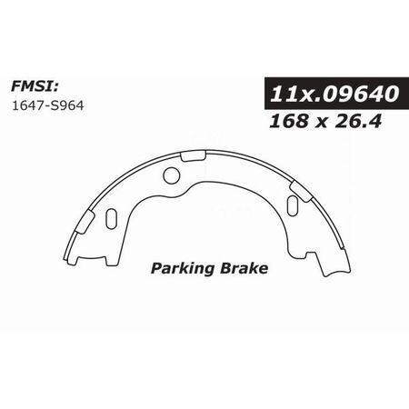 CENTRIC PARTS Centric Brake Shoes, 111.09640 111.09640